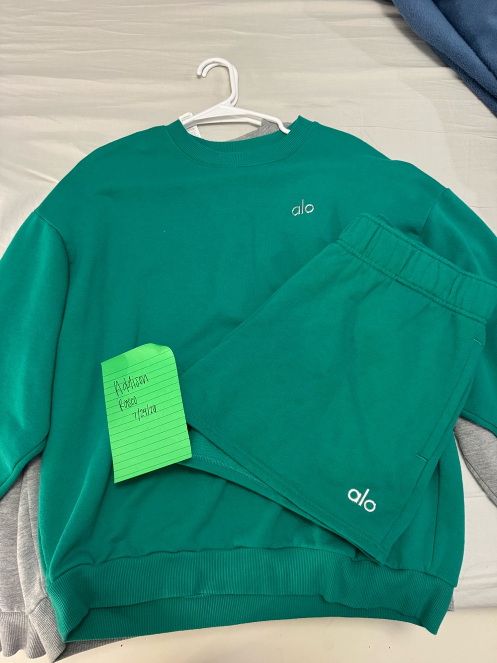 ALO Yoga Women's Crewneck Sweater in Teal Green